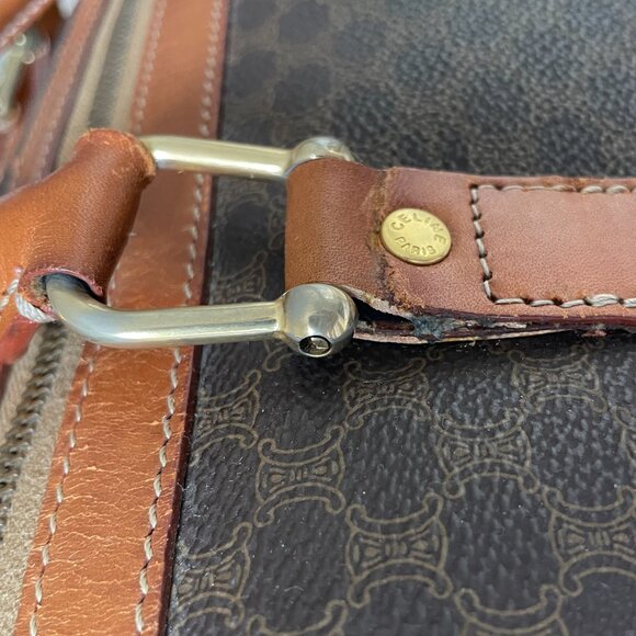 [SOLD] Authentic Céline Brown Coated Canvas Macadam Boston Bag - Picture 11 of 16